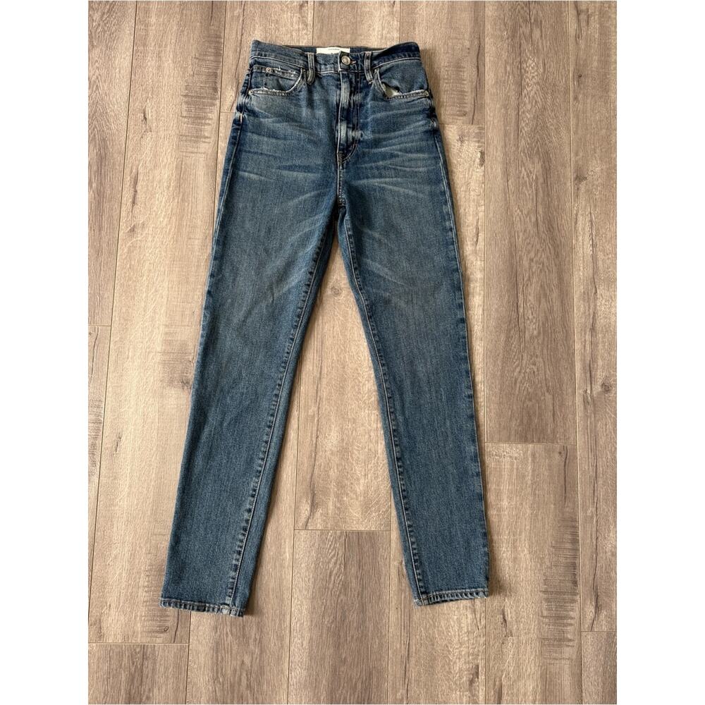 SLVRLAKE Beatnik High Rise Straight Jeans Medium Wash Size 26 Minimalist - Picture 2 of 8